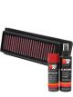 K&N Air Filter 33-2986 + Aerosol Recharge Kit