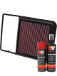 K&N Air Filter 33-2989 + Aerosol Recharge Kit