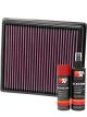 K&N Air Filter 33-2990 + Aerosol Recharge Kit