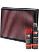 K&N Air Filter 33-2997 + Aerosol Recharge Kit