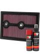K&N Air Filter 33-3004 + Aerosol Recharge Kit