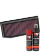 K&N Air Filter 33-3007 + Aerosol Recharge Kit