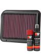 K&N Air Filter 33-3015 + Aerosol Recharge Kit