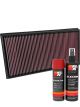 K&N Air Filter 33-3033 + Aerosol Recharge Kit