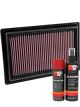 K&N Air Filter 33-3034 + Aerosol Recharge Kit
