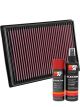 K&N Air Filter 33-3045 + Aerosol Recharge Kit