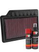 K&N Air Filter 33-3050 + Aerosol Recharge Kit