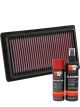 K&N Air Filter 33-3052 + Aerosol Recharge Kit