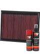 K&N Air Filter 33-3059 + Aerosol Recharge Kit