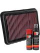 K&N Air Filter 33-3062 + Aerosol Recharge Kit