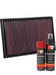 K&N Air Filter 33-3067 + Aerosol Recharge Kit