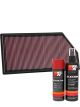 K&N Air Filter 33-3068 + Aerosol Recharge Kit