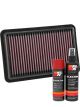 K&N Air Filter 33-3094 + Aerosol Recharge Kit