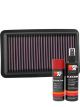K&N Air Filter 33-3118 + Aerosol Recharge Kit