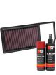 K&N Air Filter 33-3123 + Aerosol Recharge Kit