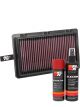 K&N Air Filter 33-3125 + Aerosol Recharge Kit
