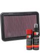 K&N Air Filter 33-3130 + Aerosol Recharge Kit