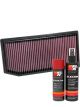 K&N Air Filter 33-3142 + Aerosol Recharge Kit