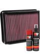 K&N Air Filter 33-3143 + Aerosol Recharge Kit