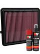 K&N Air Filter 33-3151 + Aerosol Recharge Kit