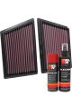 K&N Air Filter 33-3153 + Aerosol Recharge Kit