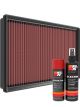 K&N Air Filter 33-3173 + Aerosol Recharge Kit