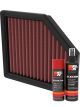 K&N Air Filter 33-3174 + Aerosol Recharge Kit