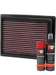 K&N Air Filter 33-5002 + Aerosol Recharge Kit