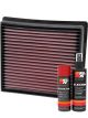 K&N Air Filter 33-5005 + Aerosol Recharge Kit