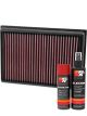 K&N Air Filter 33-5007 + Aerosol Recharge Kit