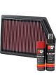 K&N Air Filter 33-5009 + Aerosol Recharge Kit