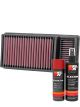 K&N Air Filter 33-5010 + Aerosol Recharge Kit