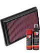 K&N Air Filter 33-5015 + Aerosol Recharge Kit