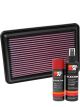 K&N Air Filter 33-5016 + Aerosol Recharge Kit