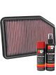 K&N Air Filter 33-5023 + Aerosol Recharge Kit