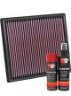K&N Air Filter 33-5030 + Aerosol Recharge Kit