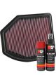 K&N Air Filter 33-5035 + Aerosol Recharge Kit