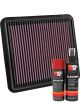 K&N Air Filter 33-5042 + Aerosol Recharge Kit