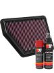 K&N Air Filter 33-5045 + Aerosol Recharge Kit