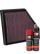 K&N Air Filter 33-5047 + Aerosol Recharge Kit