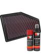 K&N Air Filter 33-5049 + Aerosol Recharge Kit