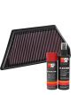 K&N Air Filter 33-5055 + Aerosol Recharge Kit