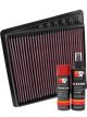 K&N Air Filter 33-5058 + Aerosol Recharge Kit