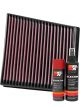 K&N Air Filter 33-5065 + Aerosol Recharge Kit
