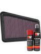 K&N Air Filter 33-5068 + Aerosol Recharge Kit