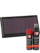 K&N Air Filter 33-5071 + Aerosol Recharge Kit