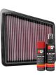 K&N Air Filter 33-5073 + Aerosol Recharge Kit