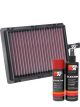 K&N Air Filter 33-5082 + Aerosol Recharge Kit