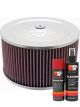 K&N Air Filter 60-1365 + Aerosol Recharge Kit