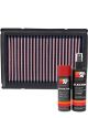 K&N Air Filter AL-4506 + Aerosol Recharge Kit